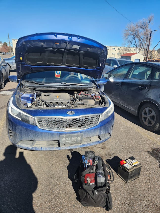 Mobile Battery Replacement on Kia